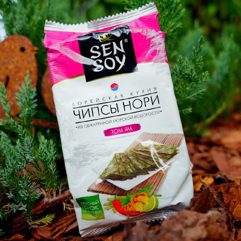 Чипсы нори Sen Soy со вкусом Том Ям
