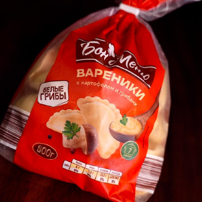 Вареники с картофелем и грибами